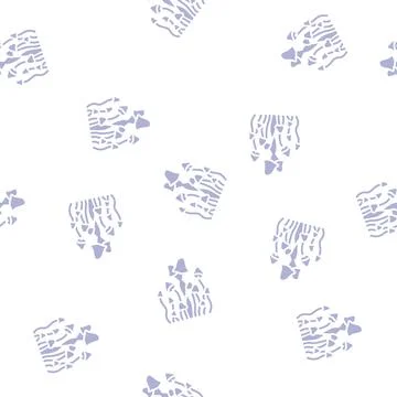 Psychedelic magic mushroom glyph seamless pattern Stock Illustration