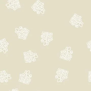 Psychedelic magic mushroom line seamless pattern Illustrazione stock