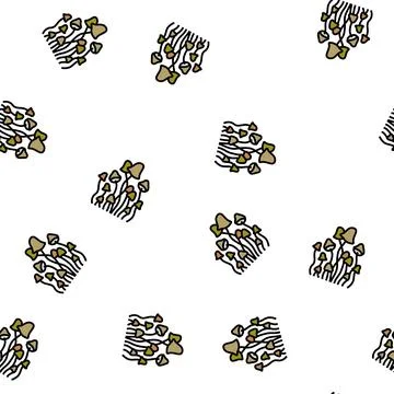Psychedelic magic mushroom vector seamless pattern 스톡 일러스트