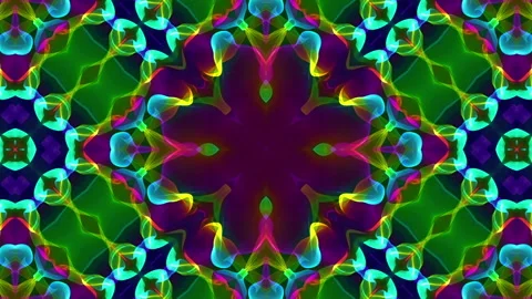 Psychedelic Mandala Ethnic Kaleido Background. Stock Footage 276223911