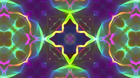 Psychedelic Mandala Ethnic Kaleidoscope Loop Background. Stock Footage 292280766