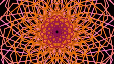 Psychedelic mandala pattern animation 스톡 동영상 341400259