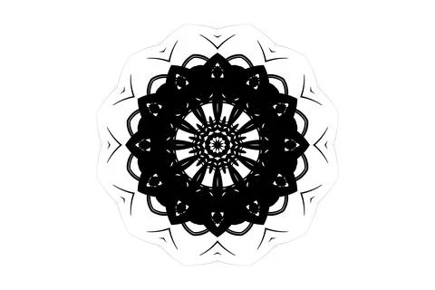 Psychedelic Mandala Symmetrical Creature Illustration Stock Illustration