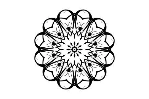 Psychedelic Mandala Symmetrical Creature Illustration Stock Illustration