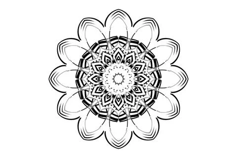 Psychedelic Mandala Symmetrical Creature Illustration Illustrazione stock