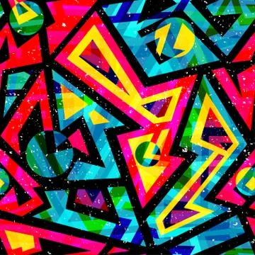 Psychedelic maze seamless pattern Stock Illustration