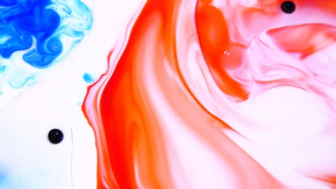 Psychedelic morphing liquid, bubbles, ink transition. Abstract grunge background Stock Footage 152312992