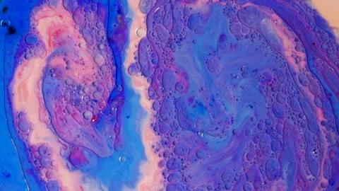 Psychedelic morphing liquid, bubbles, ink transition. Abstract grunge background Stock Footage 152331844