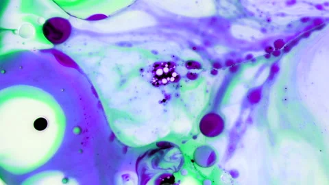 Psychedelic morphing liquid, bubbles, ink transition. Abstract grunge background Stock Footage 152334498