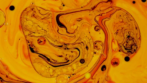 Psychedelic morphing liquid, bubbles, ink transition. Abstract grunge background Stock Footage 152347861