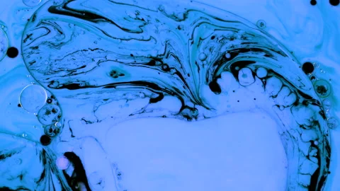Psychedelic morphing liquid, bubbles, ink transition. Abstract grunge background Stock Footage 152350980