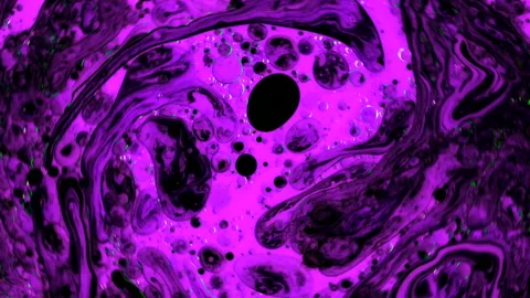 Psychedelic morphing liquid, bubbles, ink transition. Abstract grunge background Stock Footage 152357178