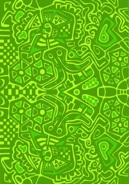 Psychedelic mosaic pattern. abstract design. Stock Illustration