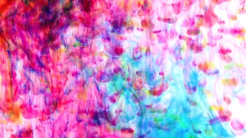 Psychedelic multi colored ink background Video stock 74000323