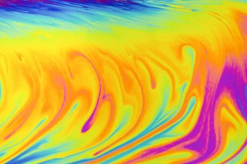 Psychedelic multicolor patterns background. Photo macro shot of soap bubbles イラスト素材