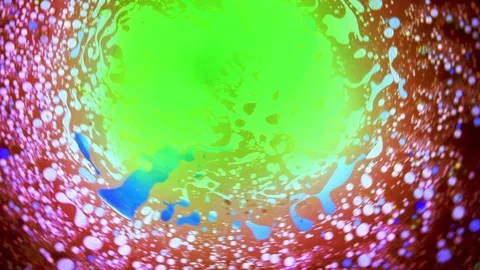 Psychedelic multicolored liquid light show, ink patterns in water, oil, paint Stock Footage 122036902