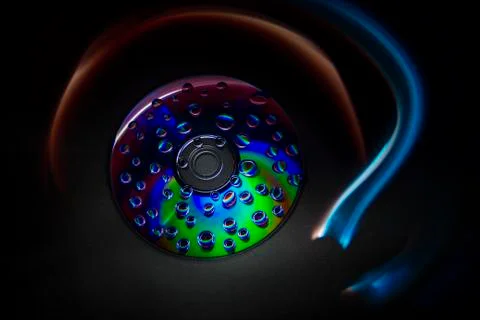 Psychedelic Music CD With Many Colors Stock Illustration