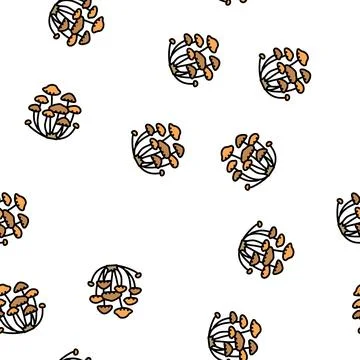 Psychedelic natural mushroom vector seamless pattern 스톡 일러스트
