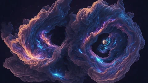 Psychedelic Nebula Cloud Space Galaxy 動画素材 244040639
