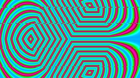 Psychedelic neon abstract flow background of glowing geometric patterns and.. Stock Footage 339779272
