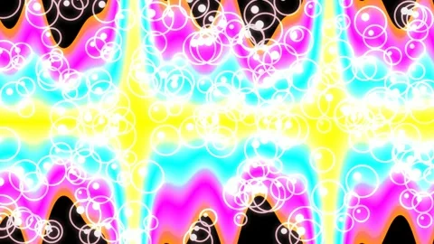 Psychedelic neon abstract pattern background with vibrant liquid light motion Stock Footage 339773512