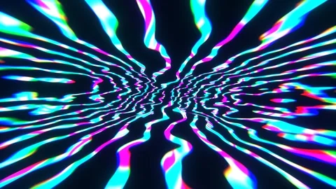 Psychedelic Neon Color Twisted Space Art Stock Footage 240326482