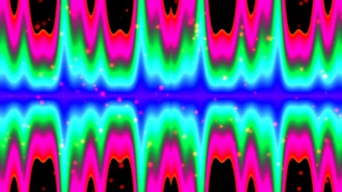 Psychedelic neon equalizer wave background loop vibrant spectrum art Stock Footage 337498616