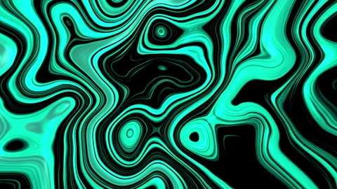A Psychedelic neon Fluid Background in green Stock Footage 253632531
