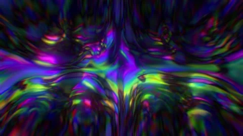 Psychedelic Neon Liquid Glitch Background Seamless Loop Stock Footage 336857951