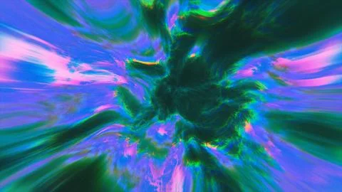 Psychedelic Neon Nebula Tunnel Vortex Abstract Sci-Fi Space Portal Background 스톡 일러스트