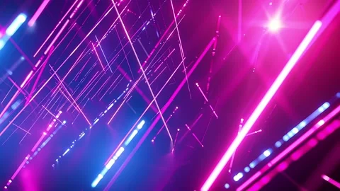 Psychedelic Neon Seamless Animation with Abstract Futuristic Glow Stock Footage 315382866