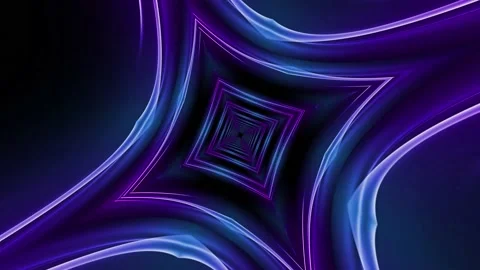 Psychedelic neon  squares tunnel Stock Footage 200925963
