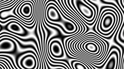 Psychedelic op art background with fluid waves loopable vj dj stage Stock Footage 336513241