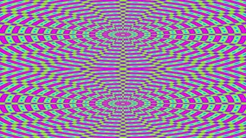 Psychedelic optical illusion pattern: Vibrant colorful vortex tunnel animat.. Stock Footage 336881939