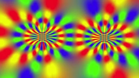 Psychedelic Optical Illusion Rainbow Pattern Stock Footage 327606068