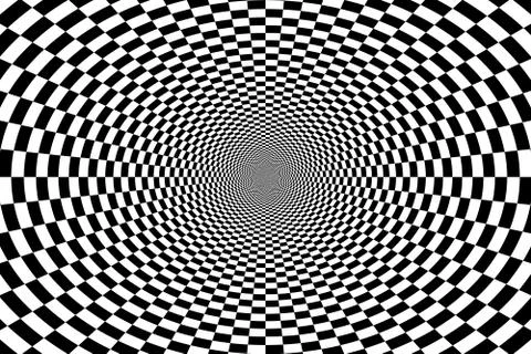 Psychedelic optical spiral with radial rays, Stock Illustration