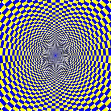 Psychedelic optical spiral with radial rays, Stock Illustration