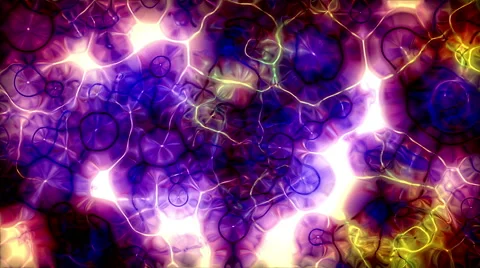 Psychedelic Organic Electric Bubbling Abstract Background Loop 1 Stock Footage 49281111