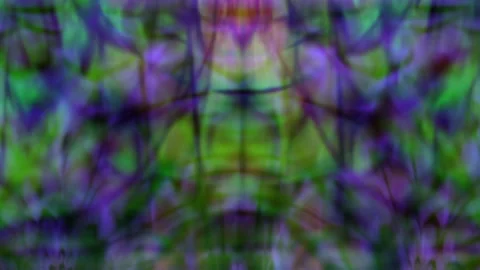Psychedelic Organic Kaleidoscope Background Seamless Loop Stock Footage 343116710