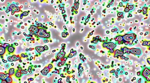 Psychedelic Particles Explosion Stock Footage 61756745