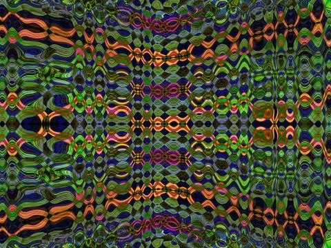 Psychedelic pattern background Green and orange psychedelic pattern backgr... Stock Photos