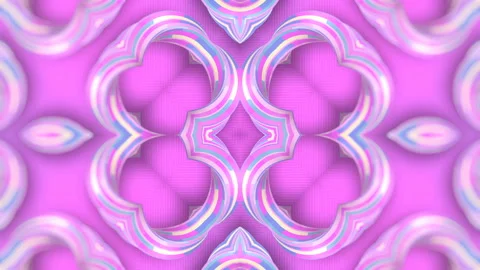 Psychedelic pattern from a group of twisted shapes. 3d render loop animation 4K Stock Footage 212299763
