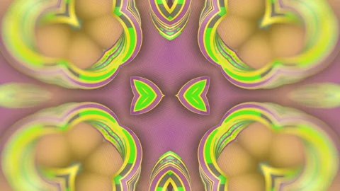 Psychedelic pattern from a group of twisted shapes. 3d render loop animation 4K Stock Footage 215575017