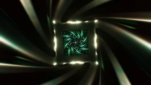 Psychedelic patterns create a pulsating neon VJ Loop backdrop. Video stock 265447316