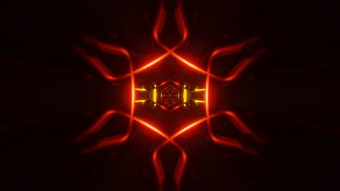 Psychedelic patterns create a pulsating neon VJ Loop backdrop. Stock Footage 270422578