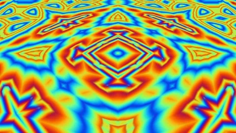 Psychedelic Perspective Groovy Pattern Loop Stock Footage 335107717