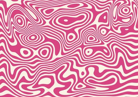 Psychedelic pink liquid stripes twisted and distorted texture vector 스톡 일러스트