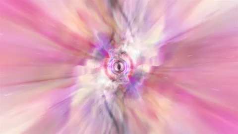 Psychedelic Pink Nebula Flight SS Stockbeeldmateriaal 309869590