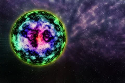 Psychedelic Planet Stock Illustration