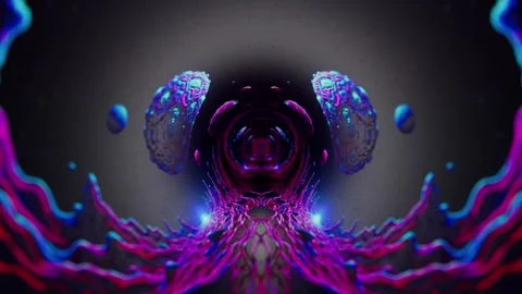 Psychedelic Planets Seamless Looped Background Stock Footage 309081025